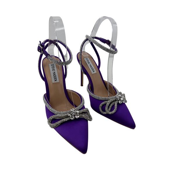 Steve Madden Heels Viable Pump‎ High Heels Women's Size 6.5 Jeweled Rhinestone - Picture 4 of 11